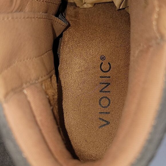 Vionic Jessie Gray Suede Leather Women's Ankle Boots - Picture 12 of 14